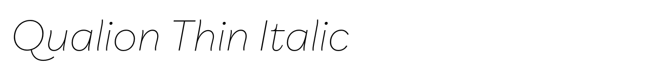 Qualion Thin Italic
